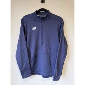 New Balance Lightweight‎ Solid Half-Zip Pullover; Size: Medium Moisture Wicking